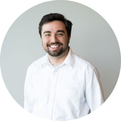 Colin Cogan, Senior Financial Specialist, at BerkleyNet smiling, as they share about their positive experience having a career in workers compensation insurance. 